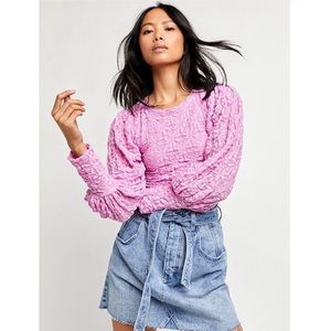 NWT~ FP Plumeria Pink Lace Top~ SZ L